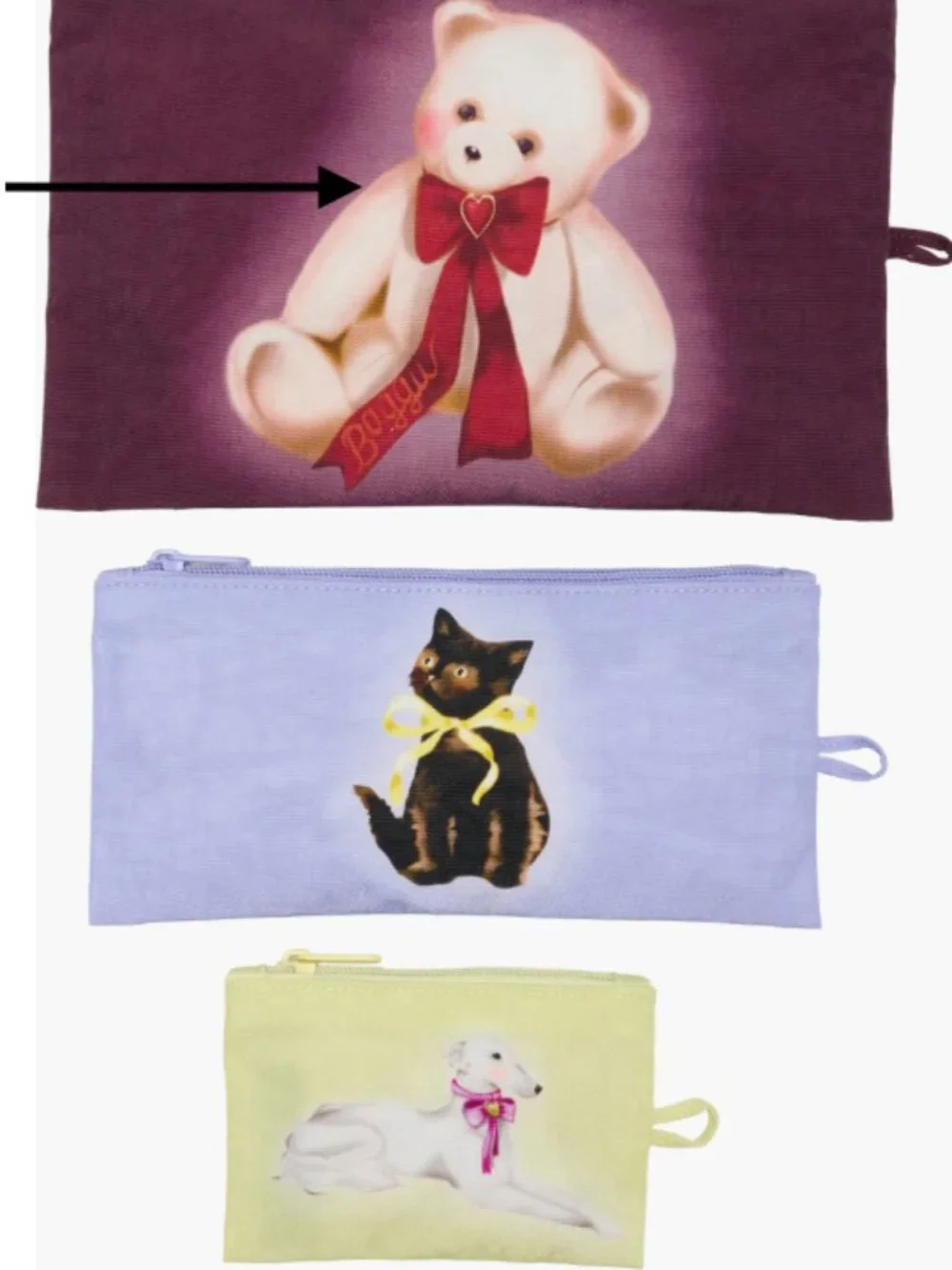 New BAGGU Large Flat Pouch (Fancy Animals)